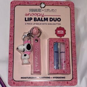 Snoopy Lip Balm Set with Keychain/Bag Charm